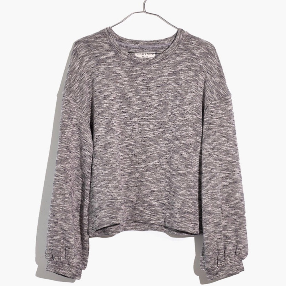 NWT Madewell Textured Crewneck Sweatshirt